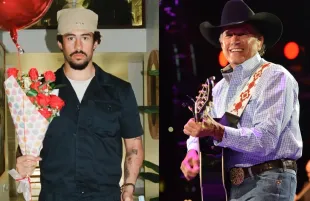 Petition launched for NFL to replace Bad Bunny with country star George Strait as the headliner. (Image via Instagram/@badbunnypr, @georgestrait)