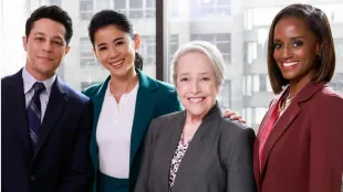 David Del Rio, Leah Lewis, Kathy Bates and Skye P. Marshall in Matlock via @matlockcbs