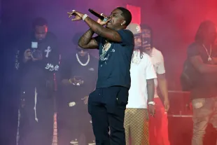 ATLANTA, GEORGIA - AUGUST 23: Rapper Montana 700 performs onstage during YFN Lucci and Friends Welcome Home concert at State Farm Arena on August 23, 2025 in Atlanta, Georgia. (Photo by Paras Griffin/Getty Images)