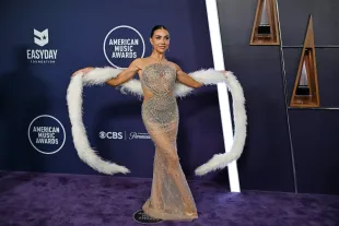 DWTS's Jenna Johnson arrives at the 2025 American Music Awards (Image via Getty)