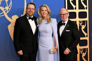 PASADENA, CALIFORNIA - OCTOBER 17: (L-R) Adam Sharp, Deborah Norville and Terry O'Reilly attends 52nd Annual Daytime Emmy Awards at Pasadena Civic Auditorium on October 17, 2025 in Pasadena, California.  (Photo by Unique Nicole/Getty Images)