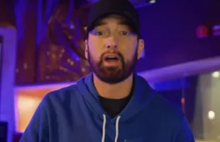 Viral post about Eminem's participation at Turning Point USA event is debunked. (Image via Instagram/@eminem)