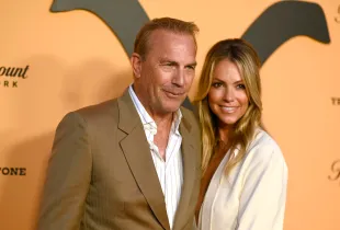Kevin Costner (L) and Christine Baumgartner attend Paramount Network's "Yellowstone" Season 2 Premiere Party at Lombardi House on May 30, 2019 in Los Angeles, California. (Photo by Frazer Harrison/Getty Images for Paramount Network)