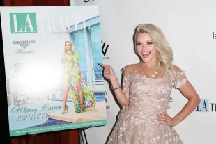 DWTS's Witney Carson attends the Los Angeles Travel Magazine Spring Issue Launch (Image via Getty)