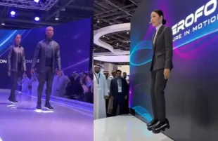 Viral Aerofoot videos at GITEX 2029 are debunked. (Image via Facebook/Jyo John Mulloor)
