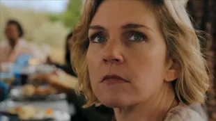 Rhea Seehorn as Carol in Pluribus ( via Instagram @plur1busappletv)
