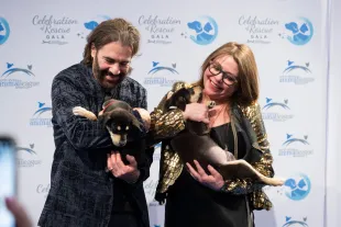 John M. Cusimano and Rachael Ray attend the 2025 North Shore Animal League America Celebration of Rescue at Tribeca 360 (Image via Getty)