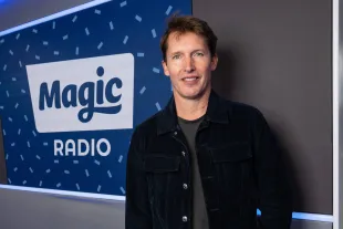 LONDON, ENGLAND - SEPTEMBER 30: James Blunt visits Magic Radio at The Lantern on September 30, 2024 in London, England. (Photo by Jeff Spicer/Getty Images for Bauer)