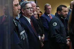 FBI Director Kash Patel speaks during a press conference on October 23, 2025 in New York City. FBI Director Patel was joined by U.S. Attorney for the Eastern District of New York Joseph Nocella, Jr., Assistant Director in Charge of the NY Field Office of the FBI Christopher Raia, Special Agent in Charge of the NY Field Office of Homeland Security Investigations Ricky Patel, NYPD Commissioner Jessica Tisch and various members of law enforcement as they announced indictments against current and former N.B.A. players, that include Chauncey Billups coach of the Portland Trailblazers and hall of fame inductee, Terry Rozier, a guard for the Miami Heat, in a pair of criminal cases that involved the coordination of Mafia families and professional athletes. (Photo by Michael M. Santiago/Getty Images)
