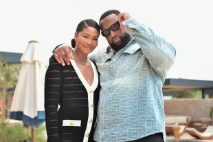 Chanel Iman and Davon Godchaux. (Photo by Milos Bicanski/Getty Images for One&Only)