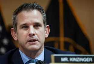 WASHINGTON, DC - JUNE 23: U.S. Rep. Adam Kinzinger (R-IL) delivers remarks during the fifth hearing by the House Select Committee to Investigate the January 6th Attack on the U.S. Capitol in the Cannon House Office Building on June 23, 2022 in Washington, DC. The bipartisan committee, which has been gathering evidence for almost a year related to the January 6 attack at the U.S. Capitol, is presenting its findings in a series of televised hearings. On January 6, 2021, supporters of former President Donald Trump attacked the U.S. Capitol Building during an attempt to disrupt a congressional vote to confirm the electoral college win for President Joe Biden. (Photo by Alex Wong/Getty Images)