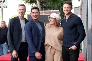 David Efron, Zac Efron, Starla Baskett and Dylan Efron (Image via Getty)