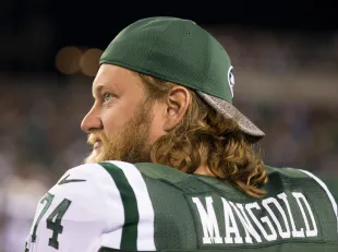 PHILADELPHIA, PA - SEPTEMBER 1: Nick Mangold #74 of the New York Jets looks on during the game against the Philadelphia Eagles at Lincoln Financial Field on September 1, 2016 in Philadelphia, Pennsylvania. The Eagles defeated the Jets 14-6. (Photo by Mitchell Leff/Getty Images)