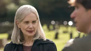 Elizabeth McGovern as Helen in Talamasca: The Secret Order Season 1 (via Instagram @amcsannerice)