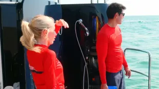 Tessa Budd and Christian Trimino on Below Deck Mediterranean season 10 (Image via Bravo)