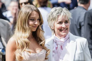 TORONTO, ONTARIO - SEPTEMBER 05: (L-R) Sydney Sweeney and Christy Martin are seen at the 2025 Toronto International Film Festival on September 05, 2025 in Toronto, Ontario. (Photo by Mathew Tsang/GC Images)