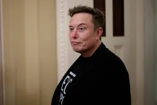 White House Senior Advisor to the President and Tesla and SpaceX CEO Elon Musk departs the U.S. Capitol Building on March 5, 2025 in Washington, DC. (Photo by Andrew Harnik/Getty Images)