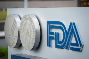 WHITE OAK, MD - JULY 20: A sign for the Food And Drug Administration is seen outside of the headquarters on July 20, 2020 in White Oak, Maryland. (Photo by Sarah Silbiger/Getty Images)