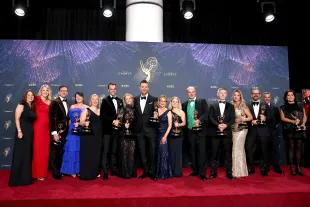 Cast and crew of The Celebrity Traitors.  (Photo by John Shearer/WireImage)