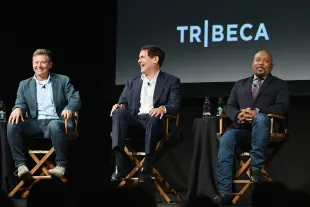Shark Tank judges Clay Newbill, Mark Cuban and Damond John. (Photo by Dia Dipasupil/Getty Images)