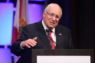 ORLANDO, FL - NOVEMBER 12:  Former Vice President Dick Cheney speaks at the Sunshine Summit opening dinner at Disney's Contemporary Resort on November 12, 2015 in Orlando, Florida.The dinner is the kick-off of a three-day event that will draw thousands of Republicans, mostly to hear live speeches from all the GOP presidential candidates on Friday and Saturday.  (Photo by Tom Benitez - Pool/Getty Images)