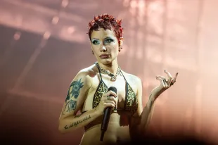 BUDAPEST, HUNGARY - AUGUST 08: Halsey performs at Sziget Festival 2024 at Óbuda Island on August 08, 2024 in Budapest, Hungary. (Photo by Joseph Okpako/WireImage)