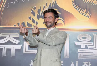 SEOUL, SOUTH KOREA - JULY 01: Actor Jonathan Bailey attends the "Jurassic World Rebirth" - Seoul press conference on July 01, 2025 in Seoul, South Korea. (Photo by Han Myung-Gu/WireImage)