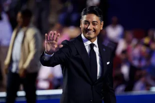 CHICAGO, ILLINOIS - AUGUST 21: Cincinnati Mayor Aftab Pureval departs after speaking on stage during the third day of the Democratic National Convention at the United Center on August 21, 2024 in Chicago, Illinois. Delegates, politicians, and Democratic Party supporters are in Chicago for the convention, concluding with current Vice President Kamala Harris accepting her party's presidential nomination. The DNC takes place from August 19-22.   (Photo by Kevin Dietsch/Getty Images)