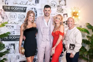  Nicole Young, Romain Bonnet, Mary Bonnet, and Jason Oppenheim from Selling Sunset (Image via Getty)