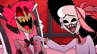 Alastor (the Radio Demon) and Rosie in Hazbin Hotel season 2, Image via Amazon Prime Video.