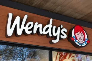 Sign for the fast food brand Wendy's on 17th November 2023 in London, United Kingdom. Wendy's is an American international fast food restaurant chain founded by Dave Thomas in 1969. (photo by Mike Kemp/In Pictures via Getty Images)