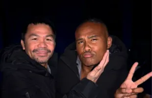 Manny Pacquiao and James Rusameekae of Physical: Asia Team (Image via Instagram/@rusameekae)