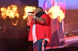 ATLANTA, GEORGIA - DECEMBER 13: Rod Wave performs during "Nostalgia Tour" at State Farm Arena on December 13, 2023 in Atlanta, Georgia. (Photo by Prince Williams/WireImage)