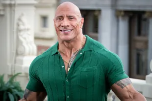 US actor Dwayne Johnson attends the "Black Adam" photocall at NH Collection Madrid Eurobuilding hotel (Image via Getty)