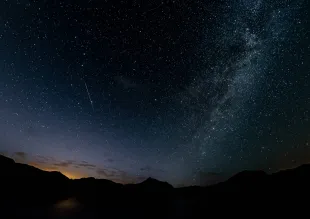 LEON, SPAIN - JULY 18: Meteors along the Milky Way in the sky on July 18, 2023 in Leon, Spain. The annual meteor shower Perseids can be seen between the days of July 17 to August 24 of each year. The most optimal day is August 11. (Photo by Samuel de Roman/Getty Images)