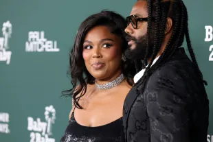 Lizzo and Myke Wright attend the 2025 Baby2Baby Gala Presented By Paul Mitchell at Pacific Design Center (Image via Getty)