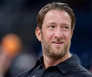 CHICAGO, ILLINOIS - NOVEMBER 8: Founder and CEO of Barstool Sports Dave Portnoy is seen before the Loyola (Il) Ramblers and Florida Atlantic Owls game in the Barstool Sports Invitational at Wintrust Arena on November 8, 2023 in Chicago, Illinois. (Photo by Michael Hickey/Getty Images)