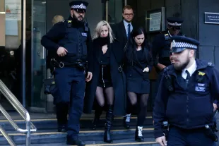LONDON, ENGLAND - DECEMBER 23: Love Island presenter Caroline Flack leaves Highbury Corner Magistrates Court on December 23, 2019 in London, England. The Love Island host attended court after being charged with assault by beating following an argument with boyfriend Lewis Burton. (Photo by Hollie Adams/Getty Images)