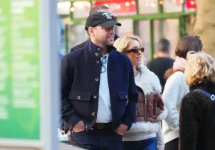 NEW YORK, NY - NOVEMBER 4: Sydney Sweeney and Scooter Braun are  seen on November 4, 2025 in New York City.  (Photo by XNY/Star Max/GC Images)
