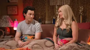 Montana Jordan and Emily Osment in Georgie & Mandy's First Marriage Season 2 (via Instagram/@georgieandmandycbs)