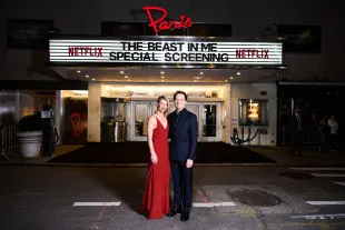 Actors Claire Danes and Matthew Rhys attend as Netflix Hosts the New York Special Screening of "The Beast In Me" at The Paris Theater on November 05, 2025 in New York City. (Photo by Jenny Anderson/Getty Images for Netflix)
