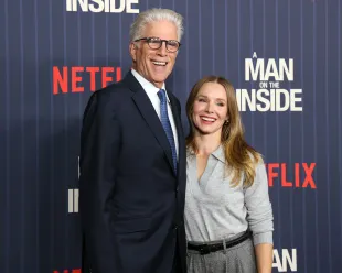 Actors Ted Danson and Kristen Bell attend Netflix's "A Man on the Inside" Los Angeles premiere at Netflix Tudum Theater on November 10, 2024 in Los Angeles, California. (Photo by Rodin Eckenroth/Getty Images for Netflix)