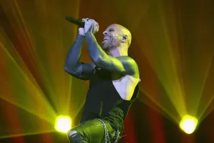 PHOENIX, ARIZONA - MAY 15: Chris Daughtry of Daughtry performs during "The Sickness 25th Anniversary Tour" at PHX Arena on May 15, 2025 in Phoenix, Arizona. (Photo by Christian Petersen/Getty Images)