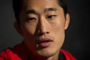 Dong Hyun Kim of South Korea speaks to the media during the UFC Fight Night Ultimate Media Day (Image via Getty)