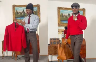 The Quarter Zip trend explained as new fashion statement takes over TikTok. (Image via TikTok/@charlie.dior1)