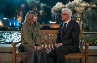 A Man on the Inside.Mary Steenburgen as Mona, Ted Danson as Charles