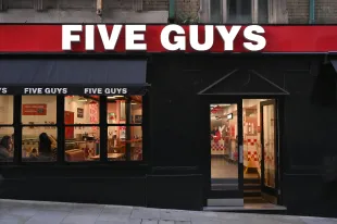 Five Guys Reintroduces Limited-Edition Candy Cane Crunch Milkshake for Holiday Season (Photo by John Keeble/Getty Images)