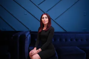 VERO BEACH, USA - April 02, 2024:  Far-right activist Laura Loomer. (Photo by Jacob M. Langston for The Washington Post via Getty Images)