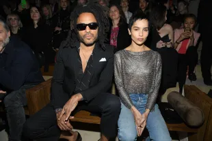 PARIS, FRANCE - FEBRUARY 25: (EDITORIAL USE ONLY) Lenny Kravitz and Zoe Kravitz attend the Saint Laurent show as part of the Paris Fashion Week Womenswear Fall/Winter 2020/2021 on February 25, 2020 in Paris, France. (Photo by Pascal Le Segretain/Getty Images)