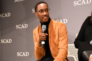 Zeus Network Founder & CEO Lemuel Plummer speaks during a screening and Q&A for 'Two Sides' on Day 2 of the SCAD aTVfest 2018 (Image via Getty)